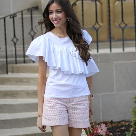 Banana Republic Pants - Banana Republic blush eyelet shorts